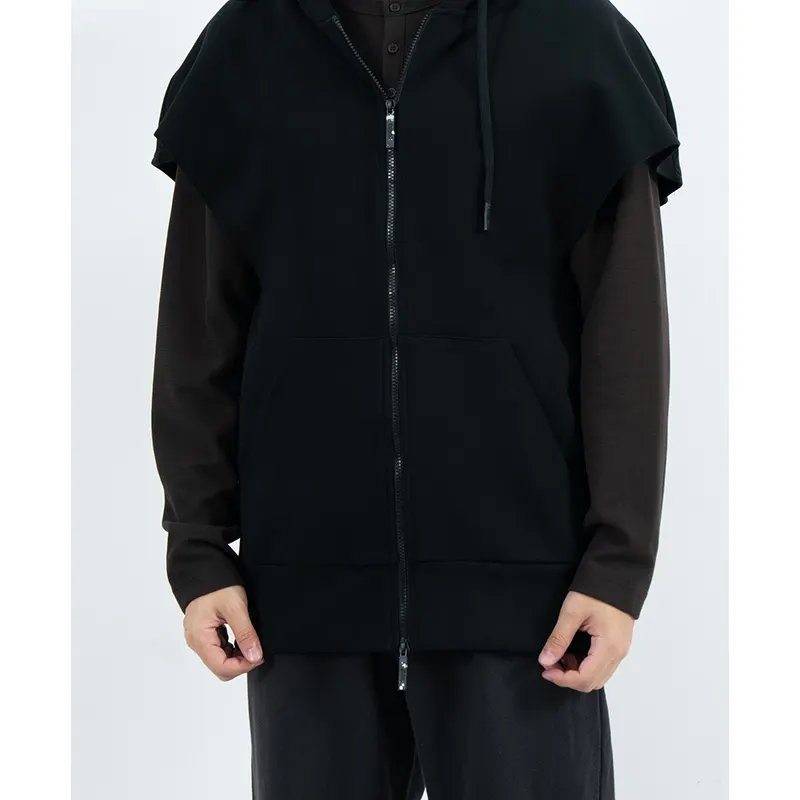 Sleeveless Zip-Up Hoodie